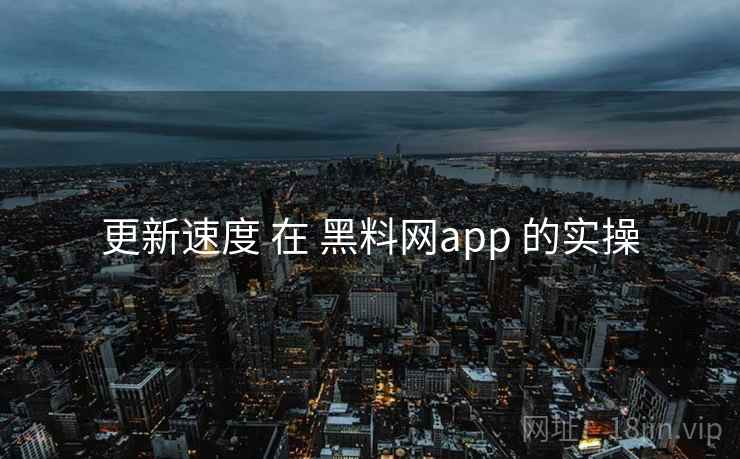 更新速度 在 黑料网app 的实操